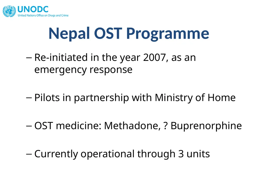 OST IN SOUTH ASIA Operational issues & supply - slide 15 of 40