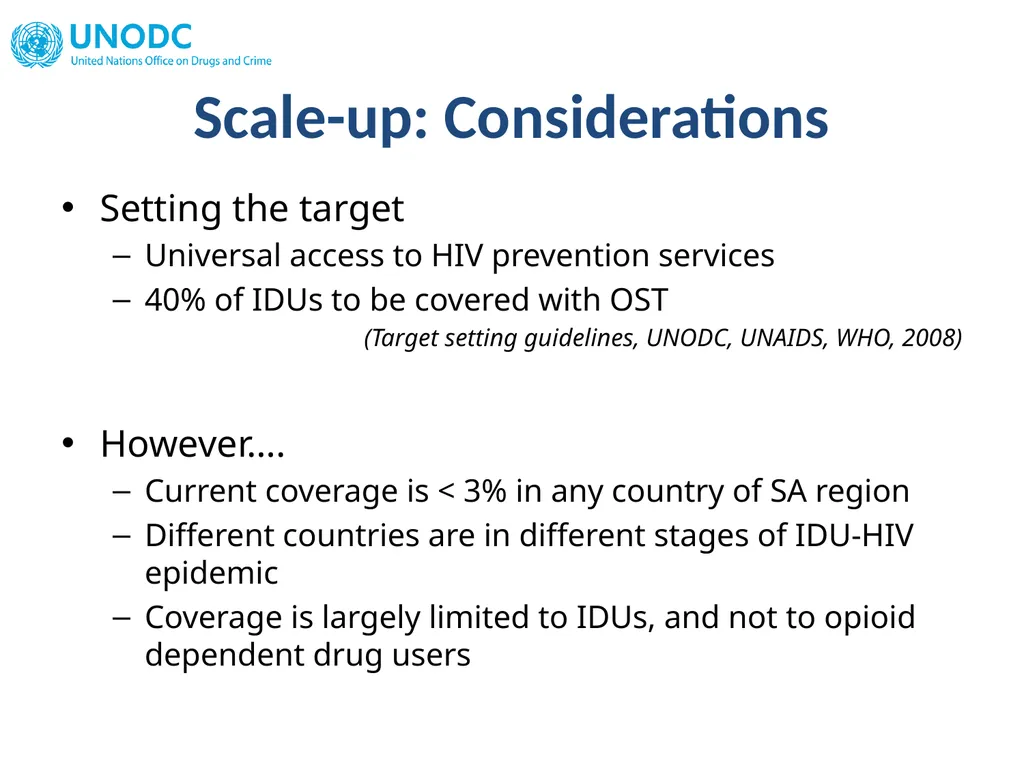 OST IN SOUTH ASIA Operational issues & supply - slide 20 of 40