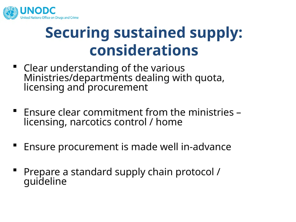 OST IN SOUTH ASIA Operational issues & supply - slide 36 of 40