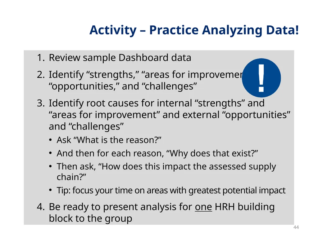 Session 1 Objectives – Workshop Welcome By the end - slide 44 of 48