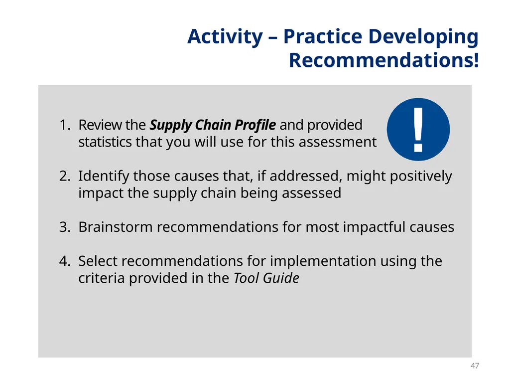 Session 1 Objectives – Workshop Welcome By the end - slide 47 of 48