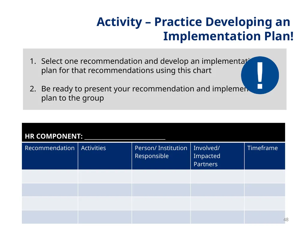 Session 1 Objectives – Workshop Welcome By the end - slide 48 of 48