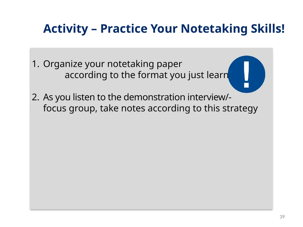 Session 1 Objectives – Workshop Welcome By the end - slide 39 of 48