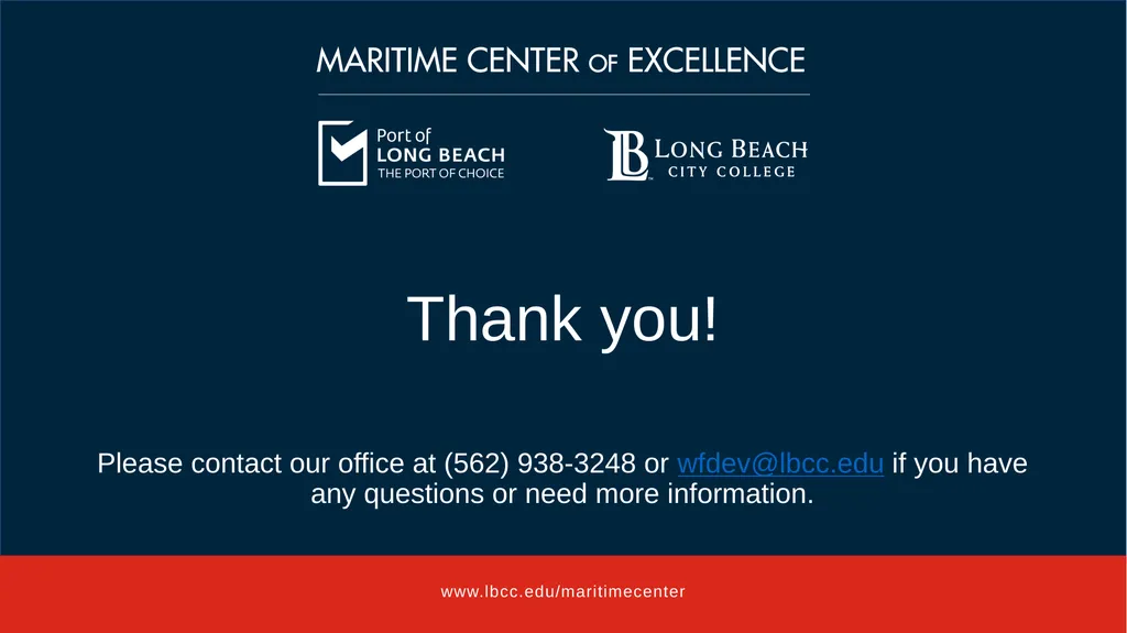 Welcome Information Session Long Beach City - slide 20 of 20