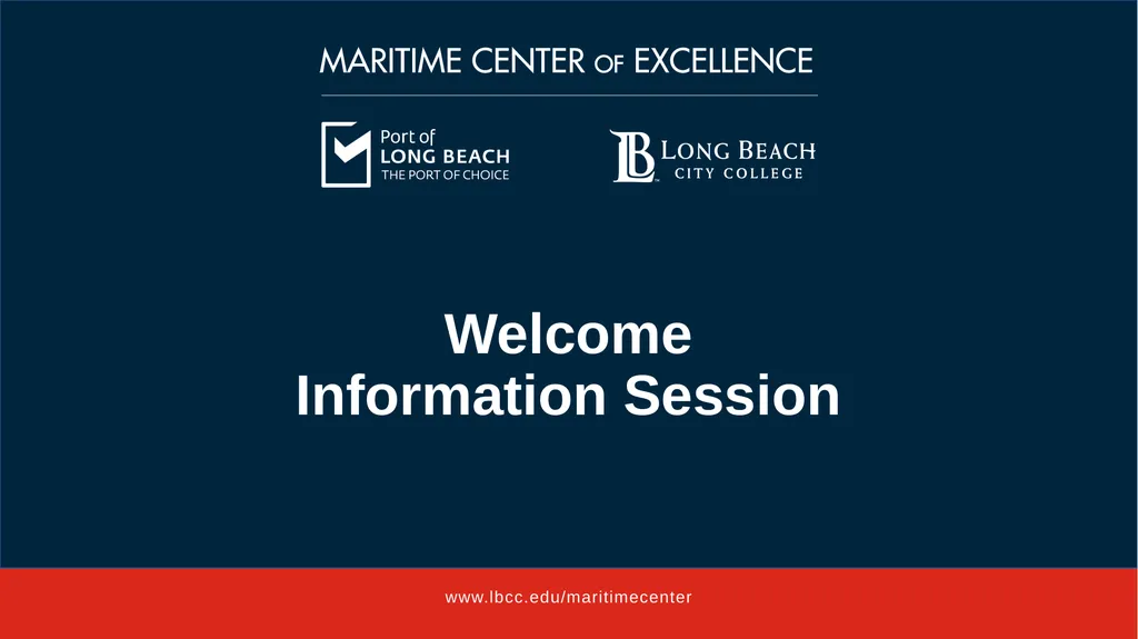 Welcome Information Session Long Beach City - slide 1 of 20