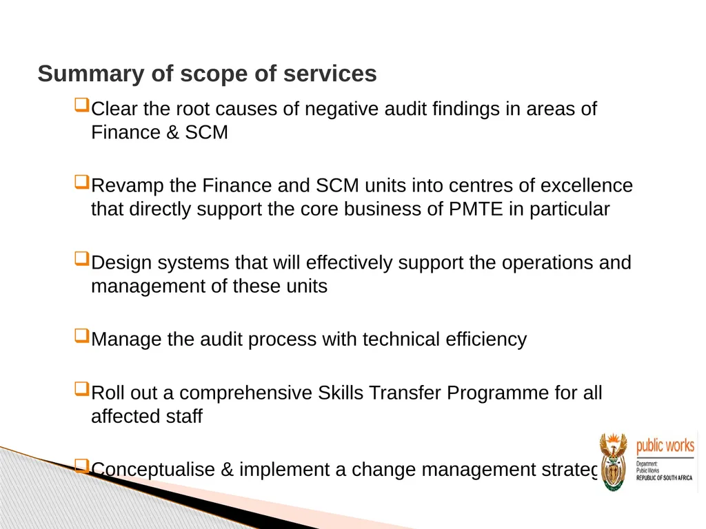 Briefing to Prospective Bidders Intervention to - slide 17 of 38