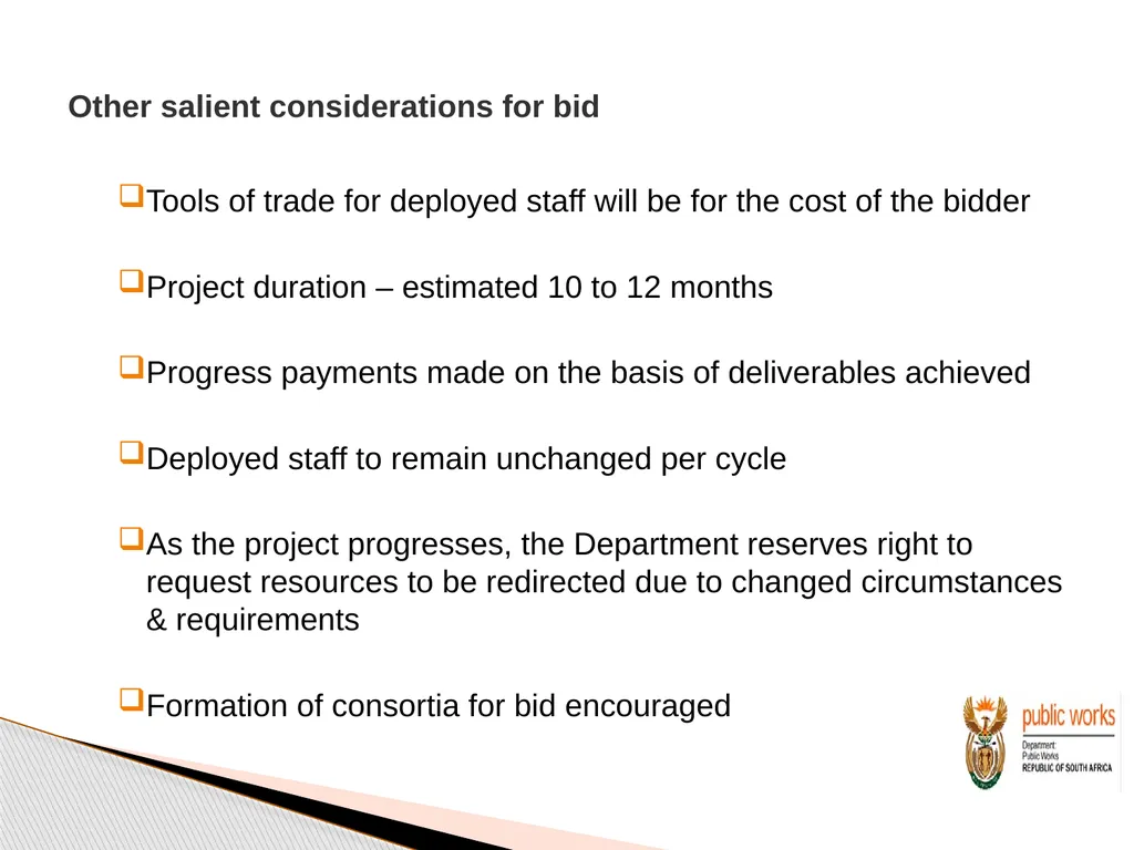 Briefing to Prospective Bidders Intervention to - slide 31 of 38