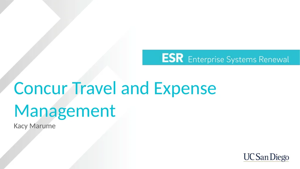 Concur Travel and Expense Management Kacy Marume