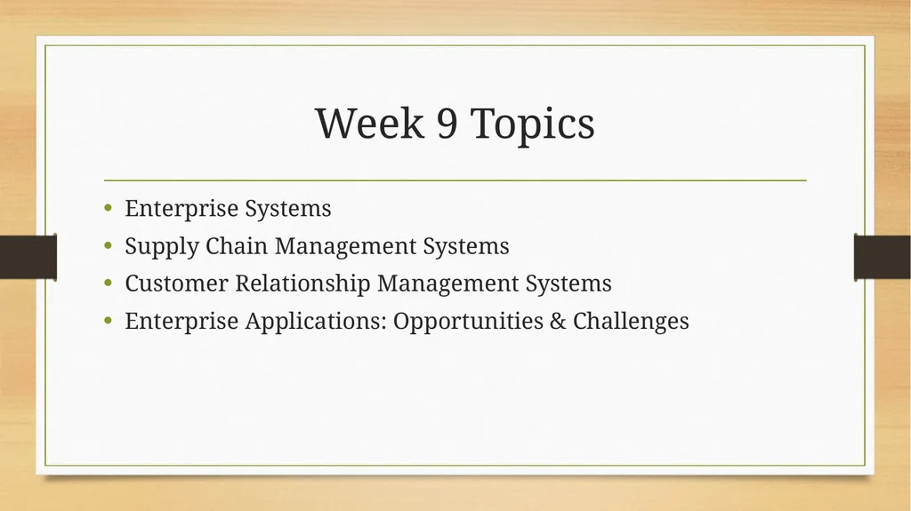 261446 Information Systems Week 9 Achieving - slide 2 of 55