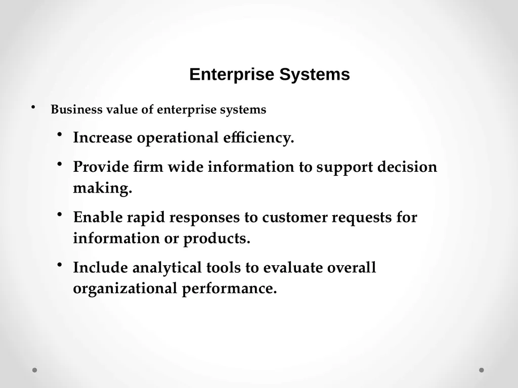Enterprise Applications Enterprise Systems - slide 5 of 30