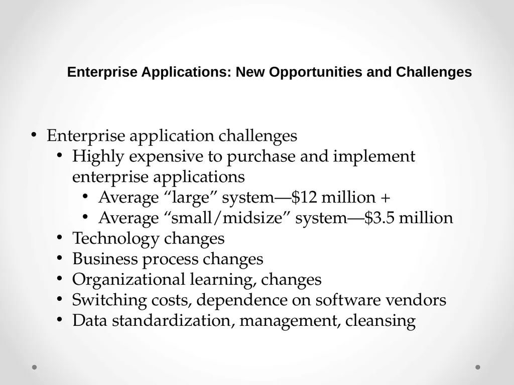 Enterprise Applications Enterprise Systems - slide 27 of 30