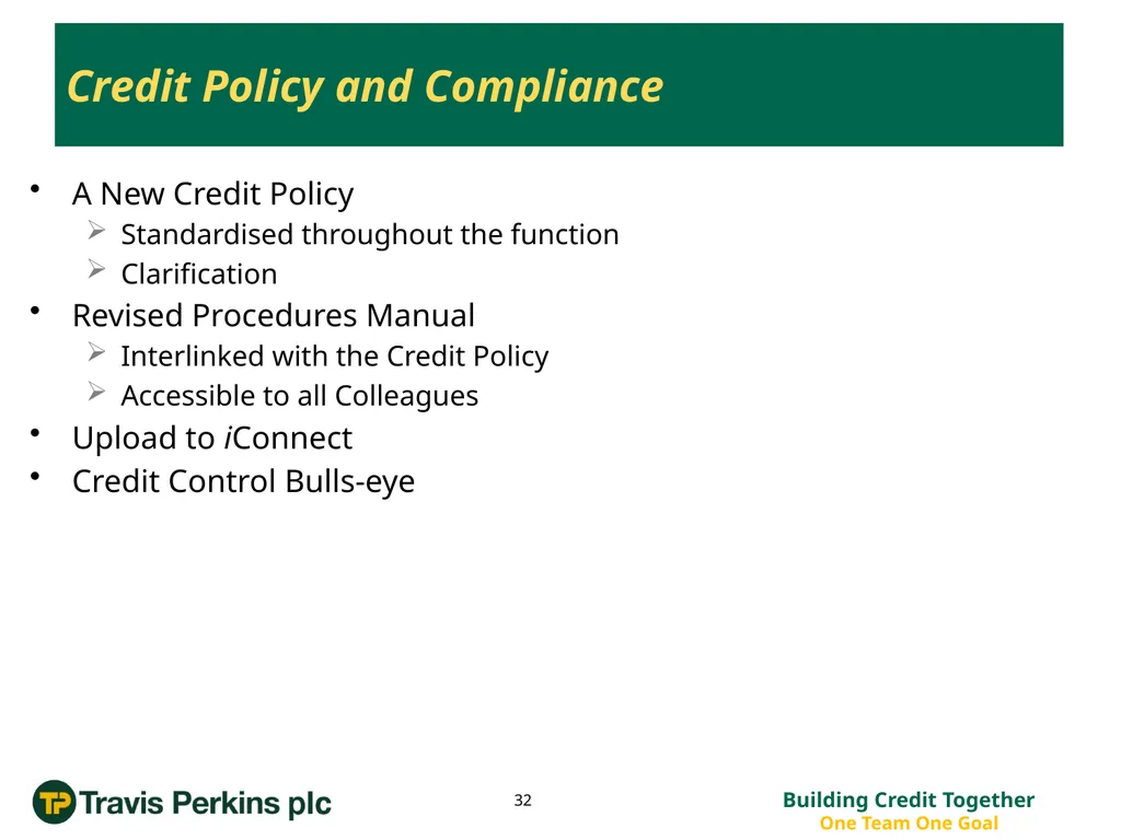 ‘Credit Management Roadmap to Improvement…’ The - slide 32 of 50