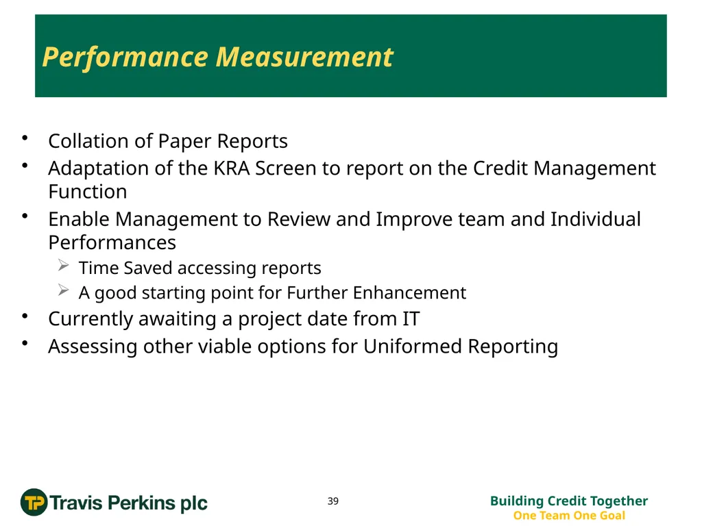 ‘Credit Management Roadmap to Improvement…’ The - slide 39 of 50
