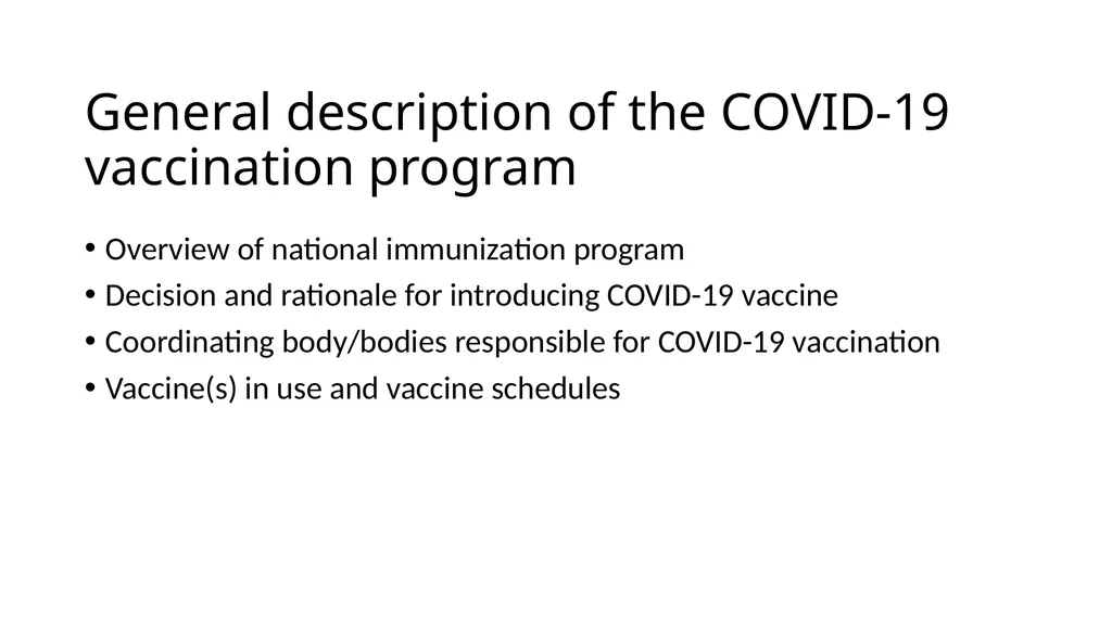 COVID-19 vaccine post-introduction evaluation - slide 4 of 39