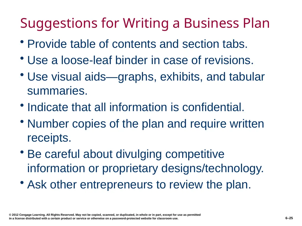 6–2 © 2012 Cengage Learning. All Rights Reserved. - slide 25 of 36