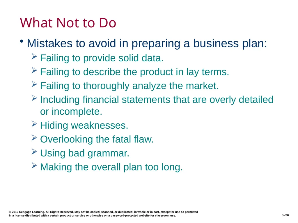 6–2 © 2012 Cengage Learning. All Rights Reserved. - slide 26 of 36