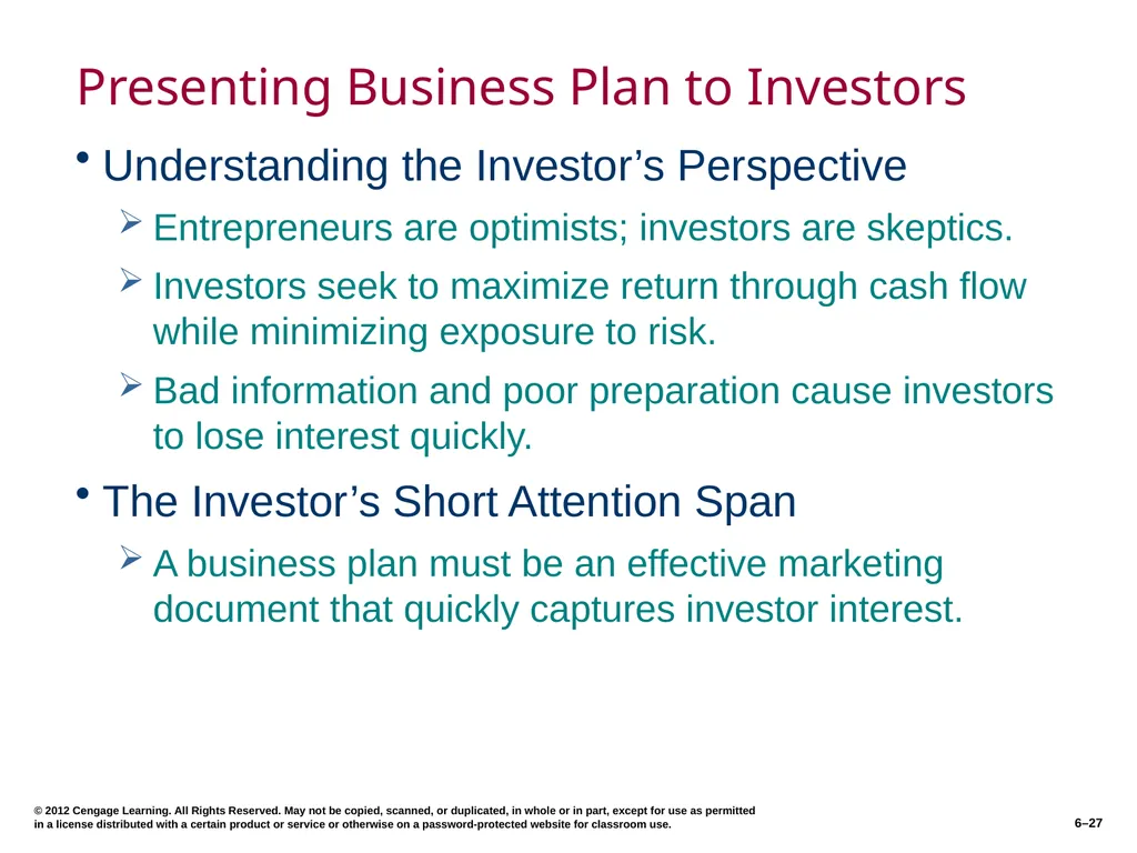 6–2 © 2012 Cengage Learning. All Rights Reserved. - slide 27 of 36