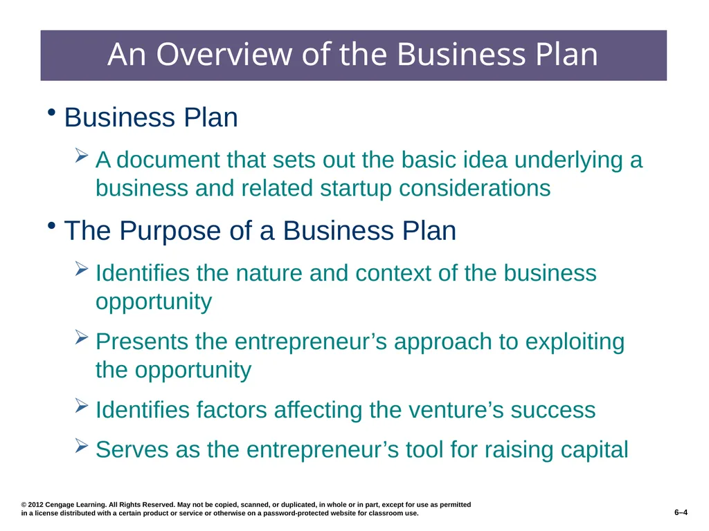 6–2 © 2012 Cengage Learning. All Rights Reserved. - slide 4 of 36