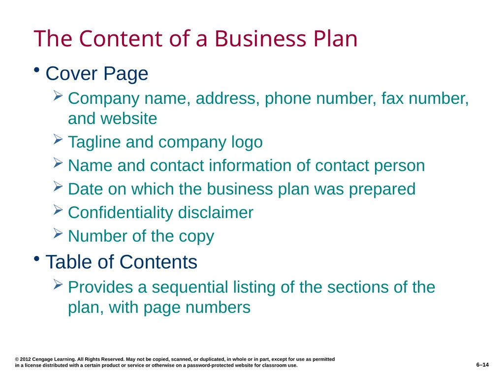 6–2 © 2012 Cengage Learning. All Rights Reserved. - slide 14 of 36