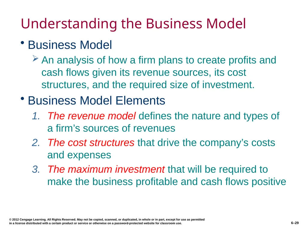 6–2 © 2012 Cengage Learning. All Rights Reserved. - slide 29 of 36