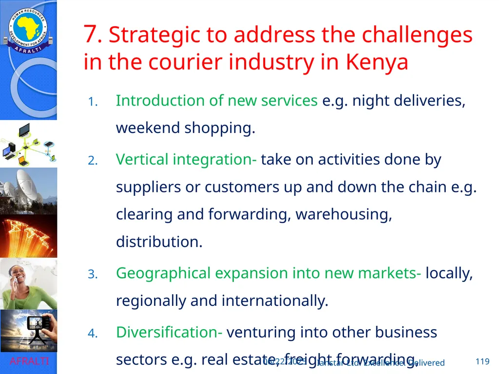 POSTAL AND COURIER TRAINING RUNNING A COURIER - slide 119 of 124