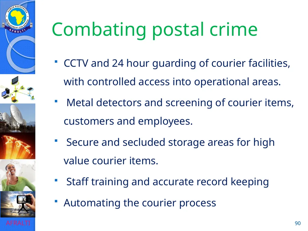 POSTAL AND COURIER TRAINING RUNNING A COURIER - slide 90 of 124