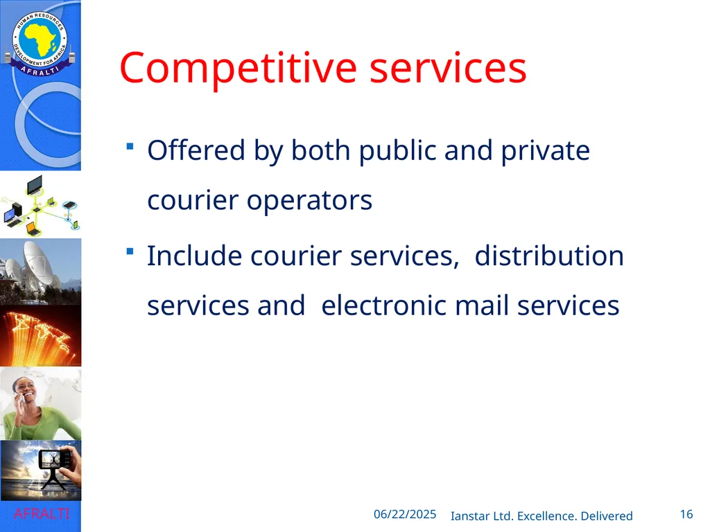 POSTAL AND COURIER TRAINING RUNNING A COURIER - slide 16 of 124