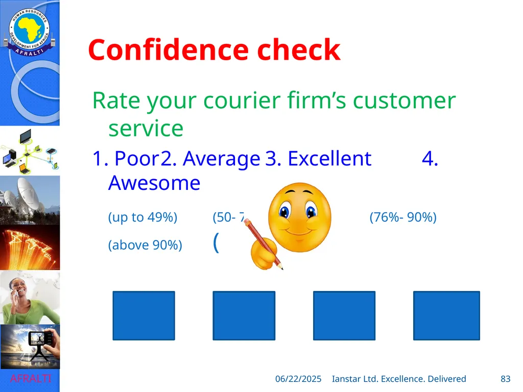 POSTAL AND COURIER TRAINING RUNNING A COURIER - slide 83 of 124