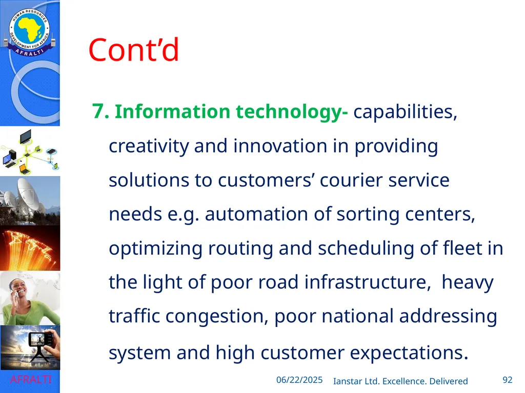 POSTAL AND COURIER TRAINING RUNNING A COURIER - slide 92 of 124