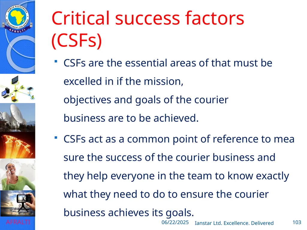 POSTAL AND COURIER TRAINING RUNNING A COURIER - slide 103 of 124