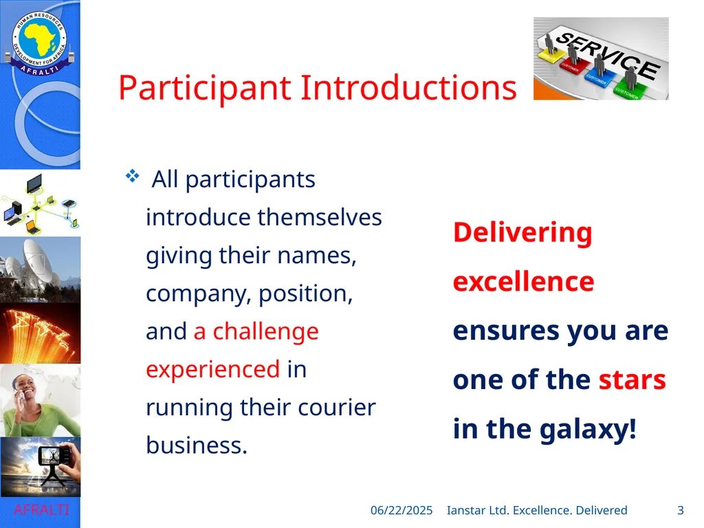 POSTAL AND COURIER TRAINING RUNNING A COURIER - slide 3 of 124