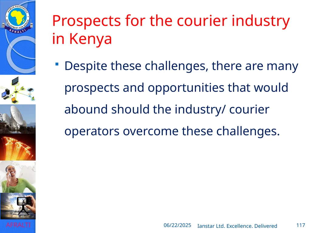 POSTAL AND COURIER TRAINING RUNNING A COURIER - slide 117 of 124