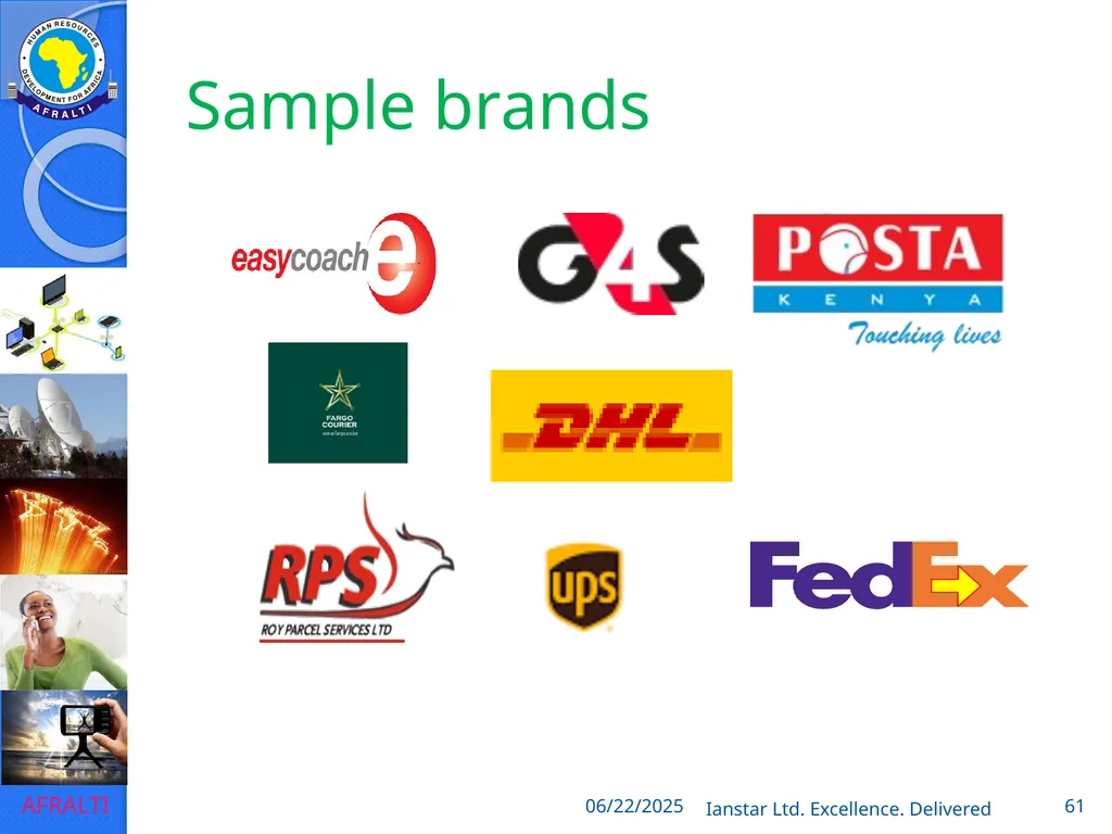 POSTAL AND COURIER TRAINING RUNNING A COURIER - slide 61 of 124
