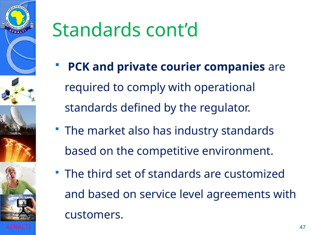 POSTAL AND COURIER TRAINING RUNNING A COURIER - slide 47 of 124