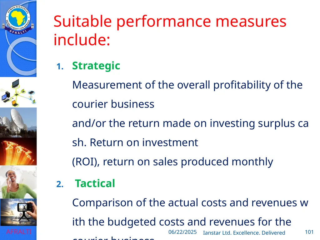 POSTAL AND COURIER TRAINING RUNNING A COURIER - slide 101 of 124