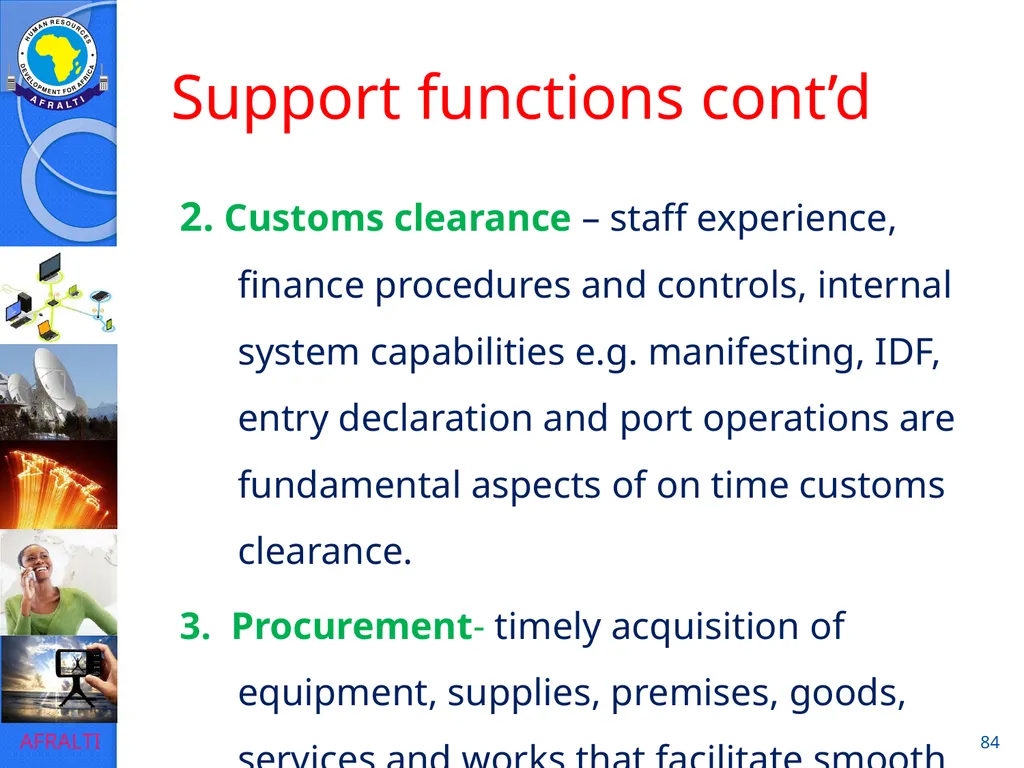 POSTAL AND COURIER TRAINING RUNNING A COURIER - slide 84 of 124