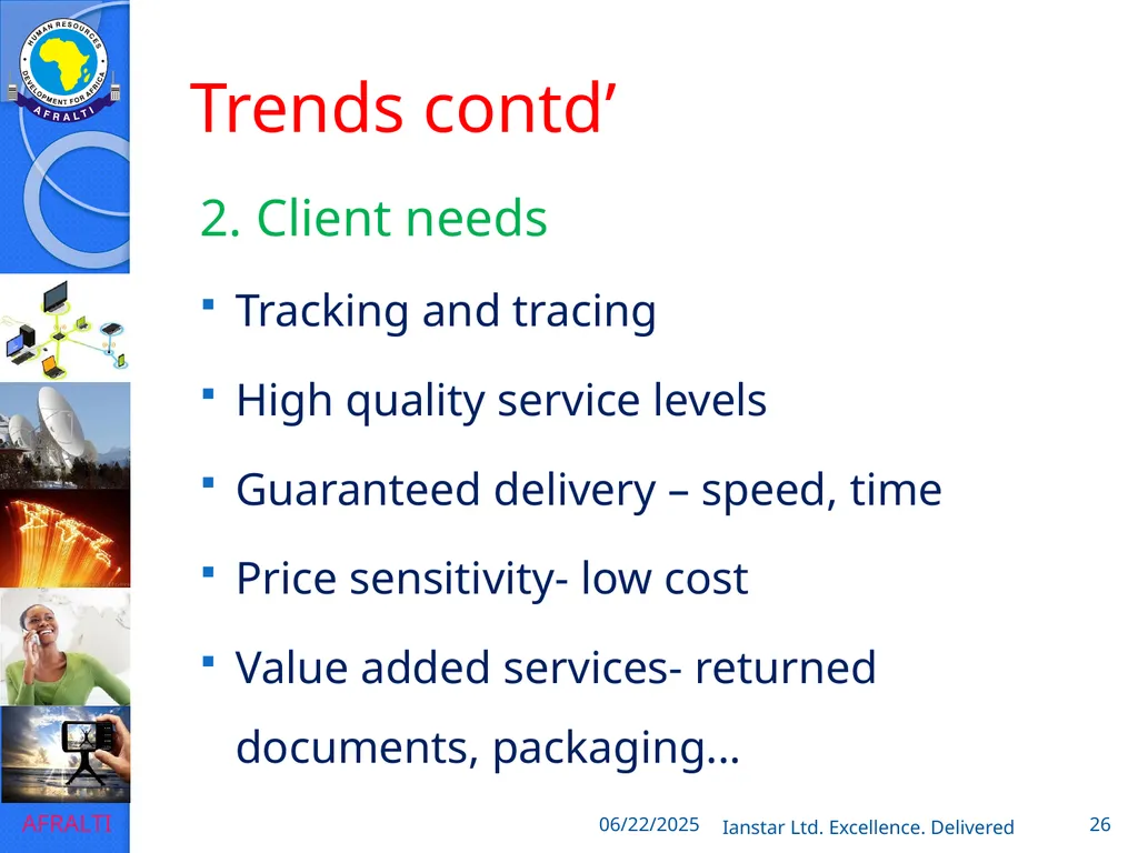 POSTAL AND COURIER TRAINING RUNNING A COURIER - slide 26 of 124