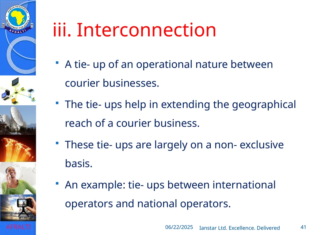 POSTAL AND COURIER TRAINING RUNNING A COURIER - slide 41 of 124