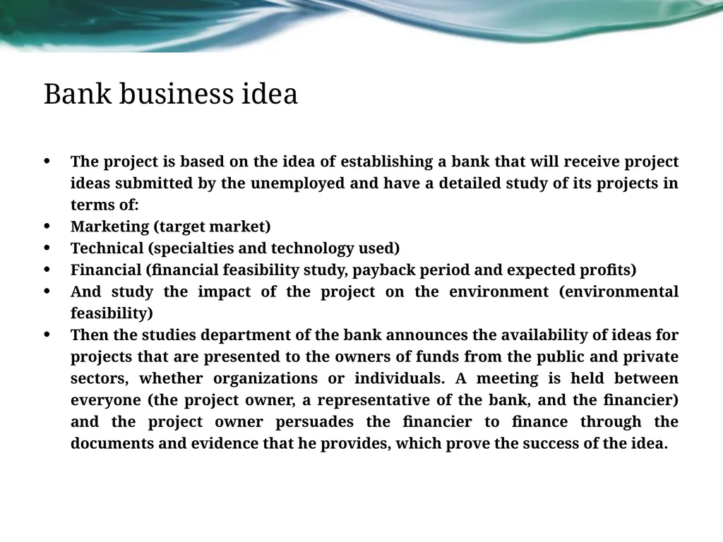 United Finance Bank project by Rasha Adel & Zainab - slide 4 of 8