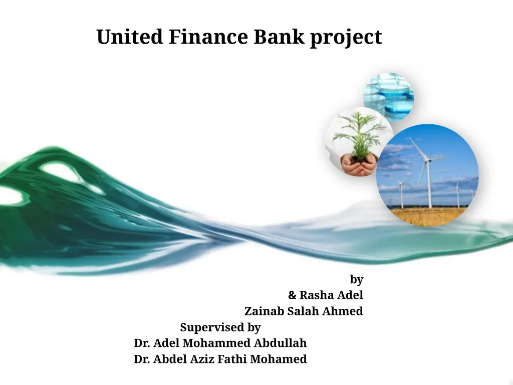 United Finance Bank project by Rasha Adel & Zainab - slide 1 of 8