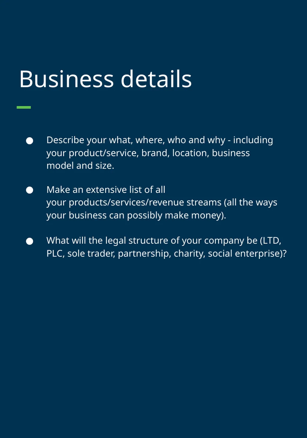 (YOUR BUSINESS NAME) BUSINESS PLAN Prepared by - slide 3 of 12