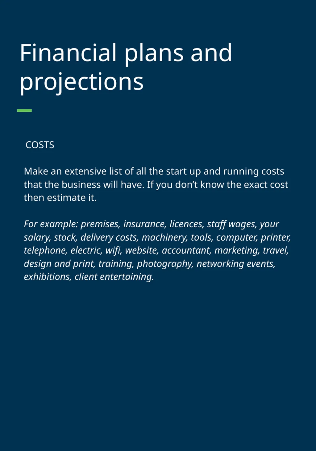 (YOUR BUSINESS NAME) BUSINESS PLAN Prepared by - slide 10 of 12