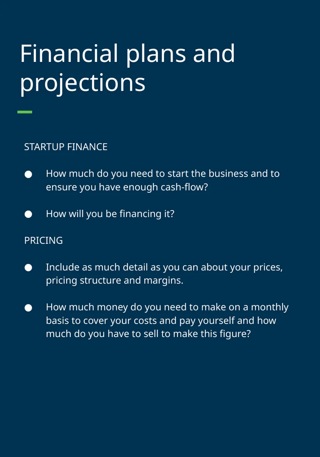 (YOUR BUSINESS NAME) BUSINESS PLAN Prepared by - slide 11 of 12