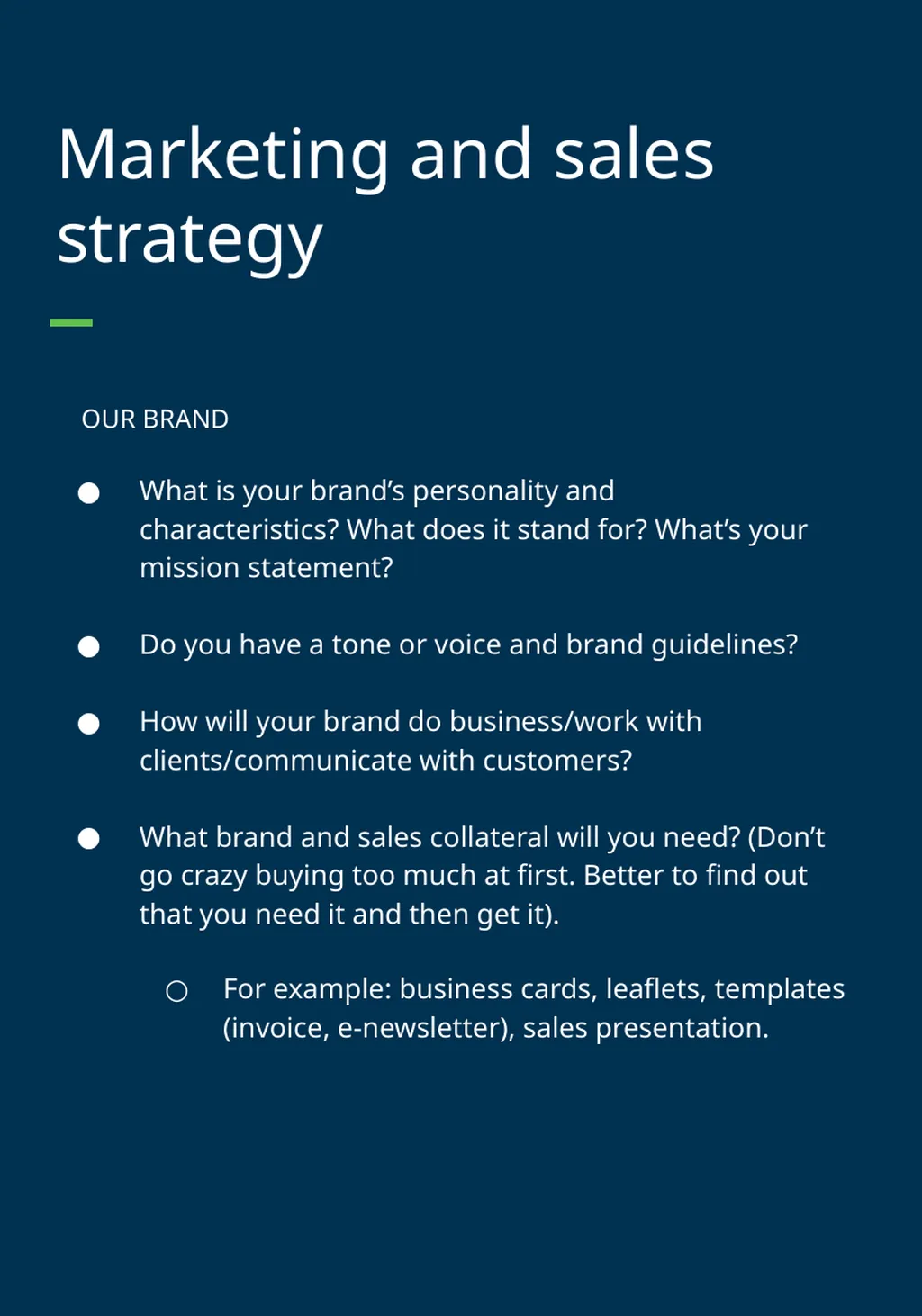 (YOUR BUSINESS NAME) BUSINESS PLAN Prepared by - slide 6 of 12