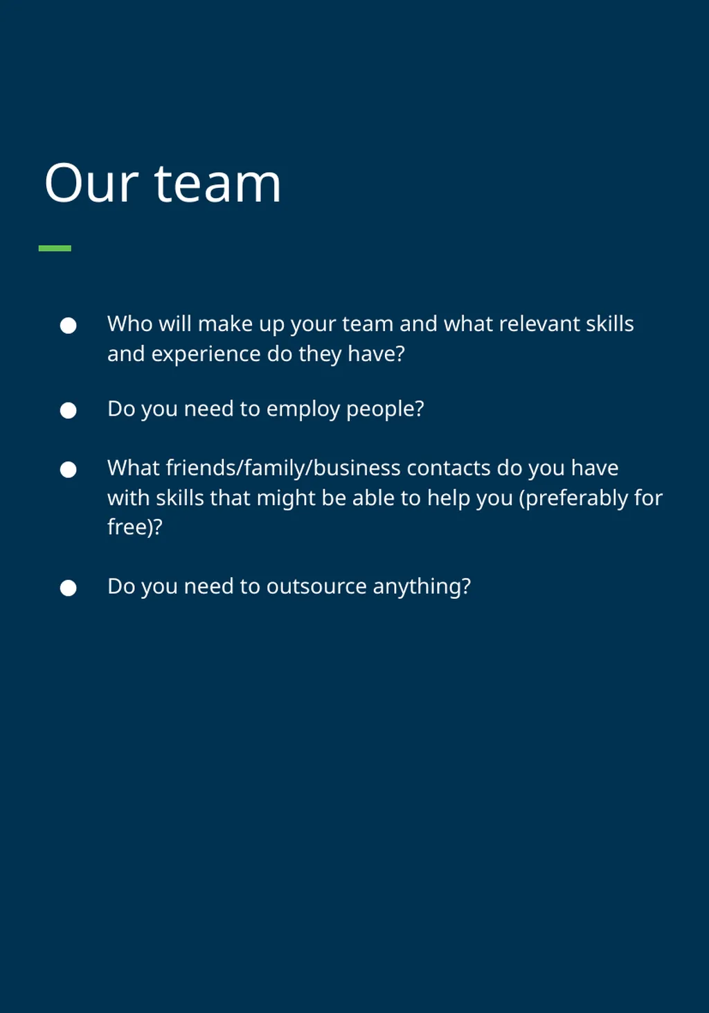(YOUR BUSINESS NAME) BUSINESS PLAN Prepared by - slide 8 of 12