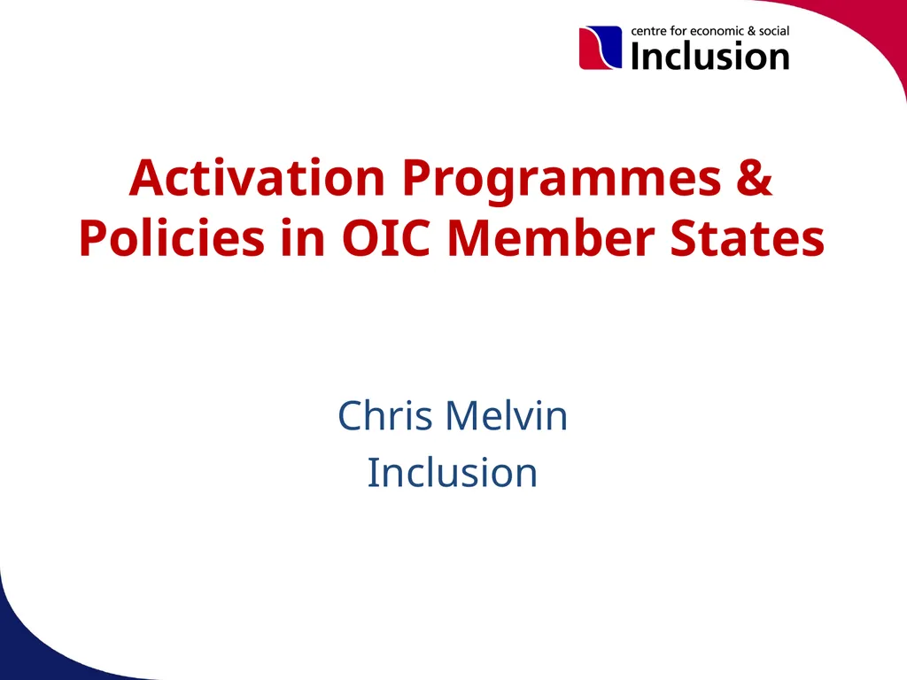 Activation Programmes & Policies in OIC Member - slide 1 of 25