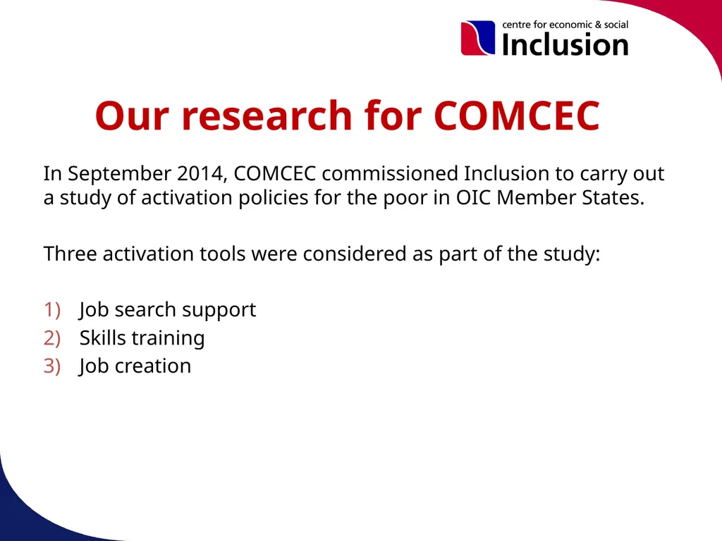 Activation Programmes & Policies in OIC Member - slide 3 of 25