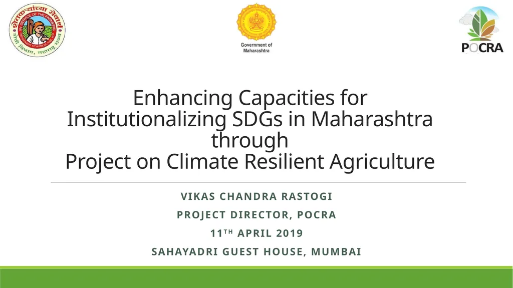 Enhancing Capacities for Institutionalizing SDGs - slide 1 of 17