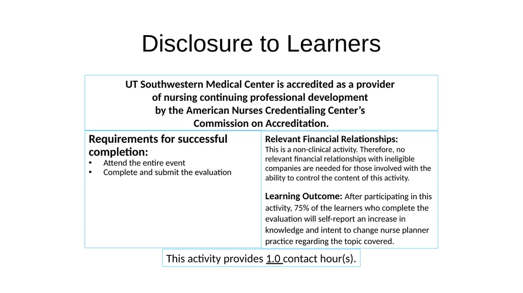 UT Southwestern Medical Center Accredited Provider - slide 2 of 29