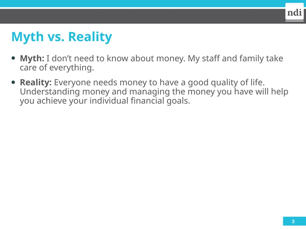 Module 1: Money 2023 Welcome & Housekeeping - slide 3 of 22